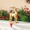 Glitzhome® Gold Standing & Sitting Reindeer Stocking Holder Set